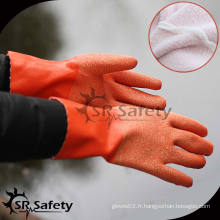 SRSAFETY Jersey liner latex chimique étanche à l&#39;eau des gants avec la pêche